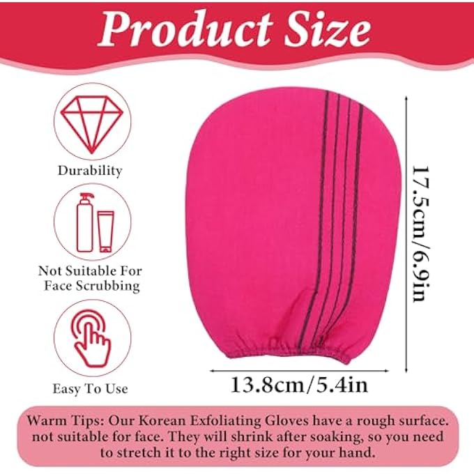 ADLABLD Pack of 8 Korean Exfoliating Gloves, Double-Sided Exfoliating Gloves, Valid Deep Exfoliating Gloves, for Shower, Bath, Body Scrub, Dead Skin Remover - Image 2